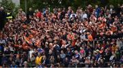 2 June 2019; A large group of Armagh fans on the terraces during the Ulster GAA Football Senior Championship Semi-Final match between Cavan and Armagh at St Tiernach's Park in Clones, Monaghan. Photo by Oliver McVeigh/Sportsfile