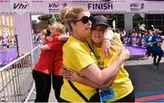 2 June 2019;  Participants after finishing the 2019 Vhi Women’s Mini Marathon. 30,000 women from all over the country took to the streets of Dublin to run, walk and jog the 10km route, raising much needed funds for hundreds of charities around the country. www.vhiwomensminimarathon.ie.  Photo by Sam Barnes/Sportsfile