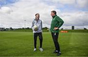 3 June 2019; Dylan Lynch, age 16, from Rathnew, Co Wicklow trains with goalkeeper coach Alan Kelly as part of the Share A Dream Foundation at FAI National Training Centre in Abbotstown, Dublin. Photo by David Fitzgerald/Sportsfile