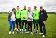 3 June 2019; Dylan Lynch, age 16, from Rathnew, Co Wicklow with his mother Cathy and Shay Kinsella from the Share A Dream Foundation, right, meet goalkeepers, from left, Sean McDermott, Darren Randolph and James Talbot as part of the Share A Dream Foundation during a Republic of Ireland meet and greet at FAI National Training Centre in Abbotstown, Dublin. Photo by David Fitzgerald/Sportsfile