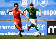 3 June 2019; Aaron Connolly of Republic of Ireland in action against Lei Tong of China during the 2019 Maurice Revello Toulon Tournament match between China and Republic of Ireland at Stade de Lattre de Tassigny in Aubagne, France. Photo by Alexandre Dimou/Sportsfile
