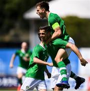 3 June 2019; Zach Elbouzedi of Republic of Ireland celebrates after scoring his side's first goal during the 2019 Maurice Revello Toulon Tournament match between China and Republic of Ireland at Stade de Lattre de Tassigny in Aubagne, France. Photo by Alexandre Dimou/Sportsfile