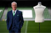 3 June 2019; Republic of Ireland manager Mick McCarthy pictured at the official launch of the new team suit for 2019 from sponsor Benetti Menswear at the Aviva Stadium in Dublin. Benetti are the official tailor to the FAI. For further information about Benetti log on to www.benetti.ie. Photo by Stephen McCarthy/Sportsfile