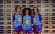 31 May 2019; The 2019 Teams of the Lidl Ladies National Football League awards were presented at Croke Park on Friday, May 31. The best players from the four divisions in the Lidl National Football Leagues were selected by the LGFA’s All Star committee. Pictured are members of the Lidl Division 4 Team of the League from county Antrim, from left, Orla Corr, Saoirse Tennyson and Anna McCann. Photo by David Fitzgerald/Sportsfile