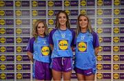 31 May 2019; The 2019 Teams of the Lidl Ladies National Football League awards were presented at Croke Park on Friday, May 31. The best players from the four divisions in the Lidl National Football Leagues were selected by the LGFA’s All Star committee. Pictured are members of the Lidl Division 3 Team of the League from county Longford, from left, Mairead Moore, Michelle Farrell and Aisling Greene. Photo by David Fitzgerald/Sportsfile