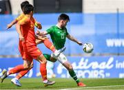 3 June 2019; Aaron Connolly of Ireland in action scores the second goal during the 2019 Maurice Revello Toulon Tournament match between China and Republic of Ireland at Stade de Lattre de Tassigny in Aubagne, France. Photo by Alexandre Dimou/Sportsfile