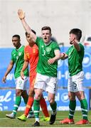 3 June 2019; Darragh Leahy of Ireland reacts during the 2019 Maurice Revello Toulon Tournament match between China and Republic of Ireland at Stade de Lattre de Tassigny in Aubagne, France. Photo by Alexandre Dimou/Sportsfile