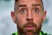 4 June 2019; Richard Keogh during a Republic of Ireland press conference at the FAI National Training Centre in Abbotstown, Dublin. Photo by Stephen McCarthy/Sportsfile