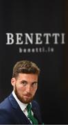 3 June 2019; Republic of Ireland's Matt Doherty during a press conference at the official launch of the new team suit for 2019 from sponsor Benetti Menswear at the Aviva Stadium in Dublin. Benetti are the official tailor to the FAI. For further information about Benetti log on to www.benetti.ie. Photo by Stephen McCarthy/Sportsfile