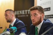 3 June 2019; Republic of Ireland's Matt Doherty during a press conference at the official launch of the new team suit for 2019 from sponsor Benetti Menswear at the Aviva Stadium in Dublin. Benetti are the official tailor to the FAI. For further information about Benetti log on to www.benetti.ie. Photo by Stephen McCarthy/Sportsfile