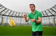 4 June 2019; Aviva Pride supporter and former Ireland International Tommy Bowe in attendance at the launch of Aviva Pride where for the first time in Irish history, Ireland’s largest insurer is lighting up the iconic home of Irish soccer and rugby with the colours of Pride. See www.aviva.ie/pride or follow #SafeToDream on social media to find out more. Photo by Sam Barnes/Sportsfile