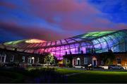 4 June 2019; Aviva, Ireland’s largest insurer, are lighting up Aviva Stadium for the first time in Irish history with the colours of Pride. The iconic home of Irish soccer and rugby will be awash with rainbow colours until June 8. See www.aviva.ie/pride or follow #SafeToDream on social media to find out more. Photo by David Fitzgerald/Sportsfile
