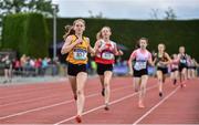 1 June 2019; Aimee Wallace of St Finian's College, Mullingar, Co. Westmeath, on her way to winning the Junior Girls 800m event during the Irish Life Health All-Ireland Schools Track and Field Championships in Tullamore, Co Offaly. Photo by Sam Barnes/Sportsfile
