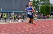 1 June 2019; Jo Keane of St Flannans, Co. Clare, on her way to winning the Senior Girls 800m event during the Irish Life Health All-Ireland Schools Track and Field Championships in Tullamore, Co Offaly. Photo by Sam Barnes/Sportsfile