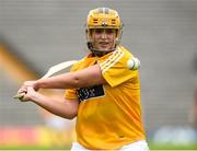 2 June 2019; Katie McAleese of Antrim during the Ulster Camogie Final match between Antrim and Down at St Tiernach's Park in Clones, Monaghan Photo by Oliver McVeigh/Sportsfile