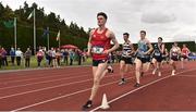 1 June 2019; Tommy Connolly of CBC Cork, Co. Cork, competing in the Senior Boys 1500m  event during the Irish Life Health All-Ireland Schools Track and Field Championships in Tullamore, Co Offaly. Photo by Sam Barnes/Sportsfile