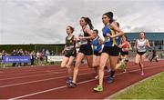 1 June 2019; Niamh Carr of Loreto College, Co. Derry, centre, on her way to winning the Senior Girls 1500m event, ahead of Alyce O'Connor of PS Inbhearsceine, Co. Kerry, who finished third, second from left, during the Irish Life Health All-Ireland Schools Track and Field Championships in Tullamore, Co Offaly. Photo by Sam Barnes/Sportsfile