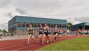 1 June 2019; A general view of the field during the Senior Girls 1500m event during the Irish Life Health All-Ireland Schools Track and Field Championships in Tullamore, Co Offaly. Photo by Sam Barnes/Sportsfile