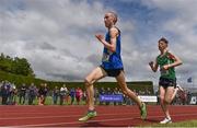 1 June 2019; Dean Casey of St Flannans, Co. Clare, competing in the Inter Boys 3000m event during the Irish Life Health All-Ireland Schools Track and Field Championships in Tullamore, Co Offaly. Photo by Sam Barnes/Sportsfile