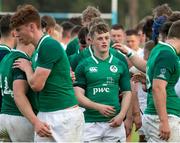 4 June 2019; Colm Reilly of Ireland, centre, following the World Rugby U20 Championship Pool B match between Ireland and England at Club De Rugby Ateneo Inmaculada in Santa Fe, Argentina. Photo by Florencia Tan Jun/Sportsfile
