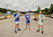 6 June 2019; Collette Dormer, Paulstown/Gorebridge and Kilkenny with Eamonn Dillon, left, Naomh Fionnbarra and Dublin and Tommy Walsh, Tullaroan and Kilkenny, pictured at the announcement that Chadwicks are the new sponsor of the Leinster GAA Chadwicks Club Hurling League were Collette Dormer, Paulstown/Gorebridge and Kilkenny, Tommy Walsh, Tullaroan and Kilkenny and Eamonn Dillon, Naomh Fionnbarra and Dublin at Chadwicks Lucan, Laraghcon, Lucan, Co. Dublin. Chadwicks today launched the Chadwicks Kit-Out competition to celebrate the sponsorship, offering clubs in Leinster the chance to win over €20,000 worth of product to improve their clubhouse facilities. To enter go to chadwicks.ie Photo by Matt Browne/Sportsfile