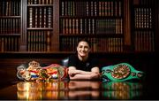 6 June 2019; Undisputed World Lightweight Champion Katie Taylor poses for a portrait after addressing the media at the County Club in Dunshaughlin, Co Meath.  Photo by David Fitzgerald/Sportsfile