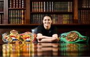 6 June 2019; Undisputed World Lightweight Champion Katie Taylor poses for a portrait after addressing the media at the County Club in Dunshaughlin, Co Meath.  Photo by David Fitzgerald/Sportsfile
