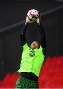 6 June 2019; Darren Randolph during a Republic of Ireland training session at Telia Parken in Copenhagen, Denmark. Photo by Stephen McCarthy/Sportsfile