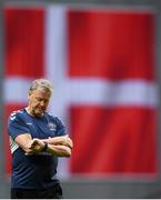 6 June 2019; Denmark manager Åge Hareide during a training session at Telia Parken in Copenhagen, Denmark. Photo by Stephen McCarthy/Sportsfile
