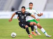 6 June 2019; Adam Idah of Ireland in action against Jose Joaquin Esquivel of Mexico during the 2019 Maurice Revello Toulon Tournament match between Mexico and Republic of Ireland at Parsemain in Fos-sur-Mer, France. Photo by Alexandre Dimou/Sportsfile