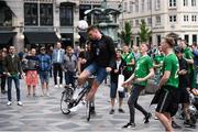 7 June 2019; Republic of Ireland supporters in Copenhagen prior to the UEFA EURO2020 Qualifier Group D match between Denmark and Republic of Ireland at Telia Parken in Copenhagen, Denmark. Photo by Stephen McCarthy/Sportsfile