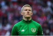 7 June 2019; James McClean of Republic of Ireland during the UEFA EURO2020 Qualifier Group D match between Denmark and Republic of Ireland at Telia Parken in Copenhagen, Denmark. Photo by Stephen McCarthy/Sportsfile