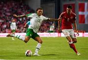 7 June 2019; Jeff Hendrick of Republic of Ireland and Andreas Christensen of Denmark during the UEFA EURO2020 Qualifier Group D match between Denmark and Republic of Ireland at Telia Parken in Copenhagen, Denmark. Photo by Stephen McCarthy/Sportsfile