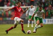 7 June 2019; Yussuf Poulsen of Denmark during the UEFA EURO2020 Qualifier Group D match between Denmark and Republic of Ireland at Telia Parken in Copenhagen, Denmark. Photo by Stephen McCarthy/Sportsfile