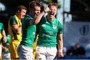 8 June 2019; Stewart Moore, right, of Ireland celebrates after scoring a try during the World Rugby U20 Championship Pool B match between Ireland and Australia at Club De Rugby Ateneo Inmaculada, Santa Fe, Argentina. Photo by Florencia Tan Jun/Sportsfile