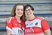 8 June 2019; Derry supporters Erin and Joanne Ferry at the GAA Football All-Ireland Senior Championship Round 1 match between Wexford and Derry at Innovate Wexford Park in Wexford. Photo by Matt Browne/Sportsfile