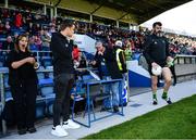 8 June 2019; Republic of Ireland captain Seamus Coleman watches as Donegal substitute goalkeeper Paul Durcan runs onto the pitch for the Ulster GAA Football Senior Championship semi-final match between Donegal and Tyrone at Kingspan Breffni Park in Cavan. Photo by Ramsey Cardy/Sportsfile