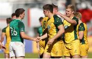 8 June 2019; Ben Healy of Ireland shakes hads with Australian players following the World Rugby U20 Championship Pool B match between Ireland and Australia at Club De Rugby Ateneo Inmaculada, Santa Fe, Argentina. Photo by Florencia Tan Jun/Sportsfile