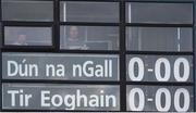 8 June 2019; The scoreboard ahead of the Ulster GAA Football Senior Championship semi-final match between Donegal and Tyrone at Kingspan Breffni Park in Cavan. Photo by Daire Brennan/Sportsfile
