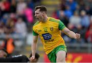 8 June 2019; Jamie Brennan of Donegal celebrates after scoring his side's first goal during the Ulster GAA Football Senior Championship semi-final match between Donegal and Tyrone at Kingspan Breffni Park in Cavan. Photo by Daire Brennan/Sportsfile