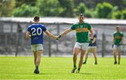 8 June 2019; Dean McGovern of Leitrim and Cathal McGee of Wicklow shake hands following the GAA Football All-Ireland Senior Championship Round 1 match between  Leitrim and Wicklow at Avantcard Páirc Seán Mac Diarmada in Carrick-on-Shannon, Leitrim. Photo by David Fitzgerald/Sportsfile