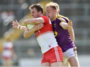 8 June 2019; Ryan Bell of Derry in action against James Cash of Wexford during the GAA Football All-Ireland Senior Championship Round 1 match between Wexford and Derry at Innovate Wexford Park in Wexford. Photo by Matt Browne/Sportsfile