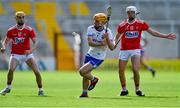 8 June 2019; Jack Ó Floinn of Waterford in action against Eoin Downey, left, and Colm McCarthy of Cork during the Electric Ireland Munster Minor Hurling Championship match between Cork and Waterford at Páirc Uí Chaoimh in Cork. Photo by Piaras Ó Mídheach/Sportsfile
