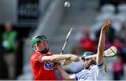 8 June 2019; Jack Cahalane of Cork in action against Jack Ó Floinn of Waterford during the Electric Ireland Munster Minor Hurling Championship match between Cork and Waterford at Páirc Uí Chaoimh in Cork. Photo by Piaras Ó Mídheach/Sportsfile