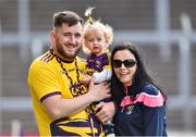 8 June 2019; Wexford supporters Aaron Davis, with his 14 month old daughter Lucy, and his partner Stephanie Walsh, from New Ross, before the Leinster GAA Hurling Senior Championship Round 4 match between Wexford and Carlow at Innovate Wexford Park in Wexford. Photo by Matt Browne/Sportsfile