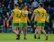 8 June 2019; Stephen McMenamin, left, and Frank McGlynn of Donegal celebrate after the Ulster GAA Football Senior Championship semi-final match between Donegal and Tyrone at Kingspan Breffni Park in Cavan. Photo by Daire Brennan/Sportsfile