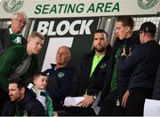 8 June 2019; Republic of Ireland international James McClean poses for a photograph with a supporter during the SSE Airtricity League Premier Division match between Shamrock Rovers and Derry City at Tallaght Stadium in Dublin. Photo by Stephen McCarthy/Sportsfile