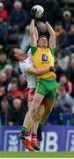 8 June 2019; Ciaran Thompson of Donegal in action against Kieran McGeary of Tyrone during the Ulster GAA Football Senior Championship semi-final match between Donegal and Tyrone at Kingspan Breffni Park in Cavan. Photo by Daire Brennan/Sportsfile
