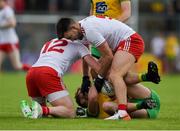 8 June 2019; Tiernan McCann of Tyrone interferes with Stephen McMenamin of Donegal during the Ulster GAA Football Senior Championship semi-final match between Donegal and Tyrone at Kingspan Breffni Park in Cavan. Photo by Daire Brennan/Sportsfile