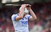 8 June 2019; Shane Bennett of Waterford reacts after kicking a first half goal chance wide during the Munster GAA Hurling Senior Championship Round 4 match between Cork and Waterford at Páirc Uí Chaoimh in Cork. Photo by Piaras Ó Mídheach/Sportsfile
